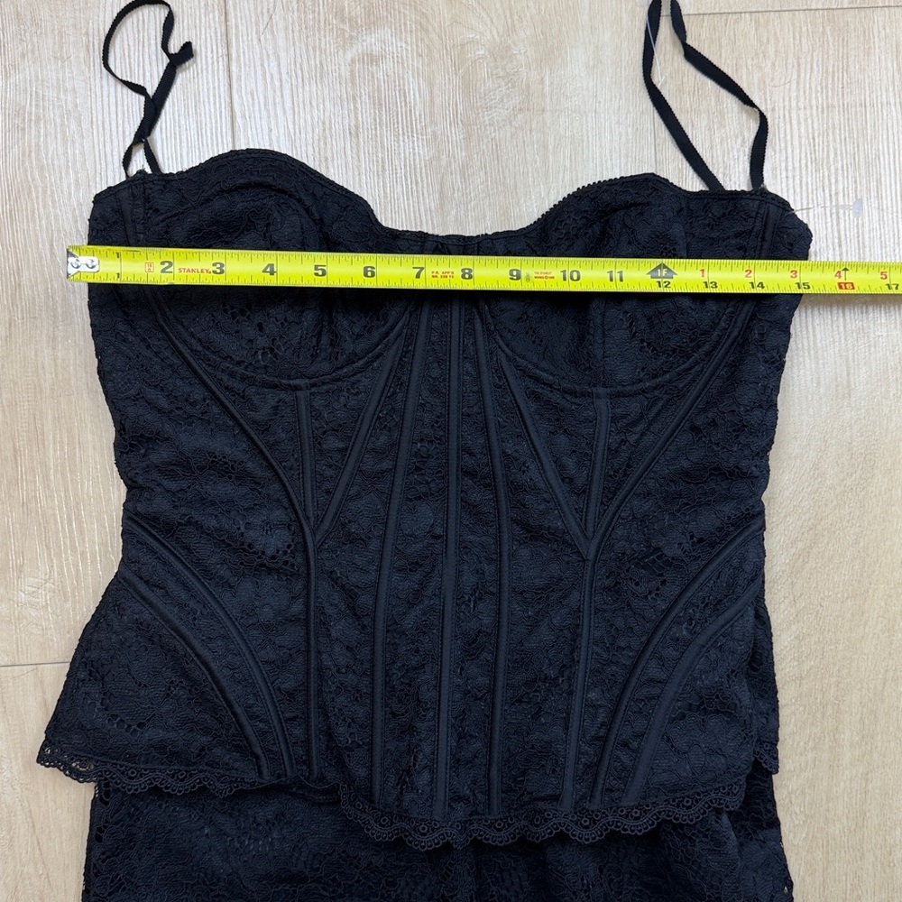 House of CB solaine Black lace Corset maxi dress, SIZE LARGE - Picture 6 of 8